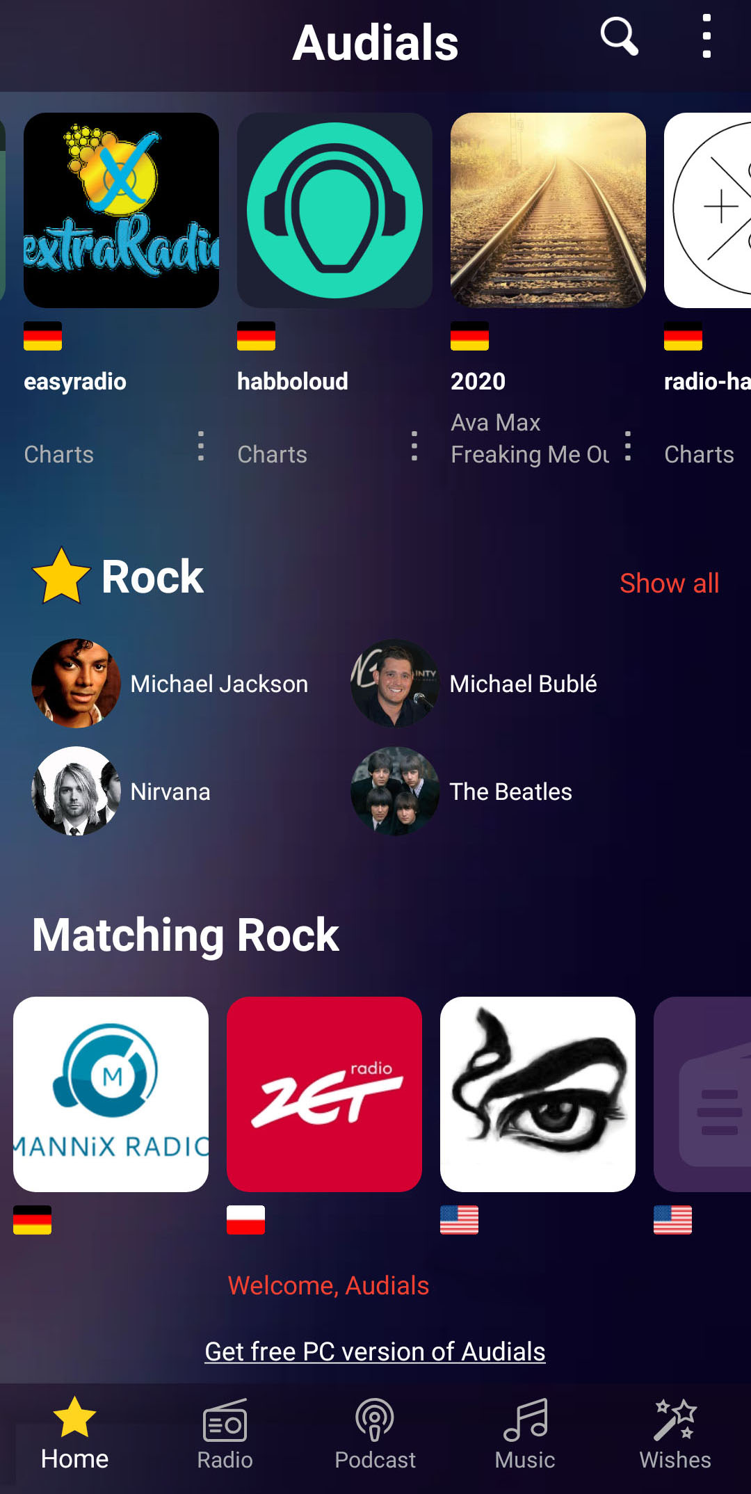 Audials Play For Android - Free Radio Player & Recorder And Podcast Player